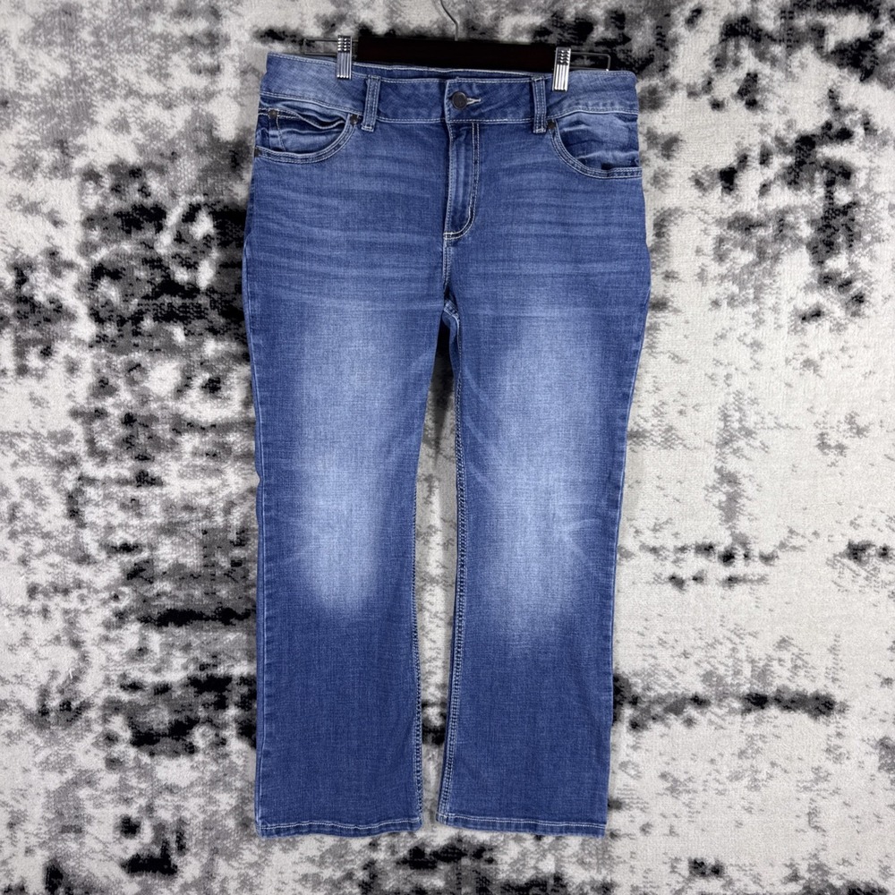 Wrangler Bootcut Jeans Womens Size 15x30 "W" Pocket Stretch Cowgirl Y2K Hippie